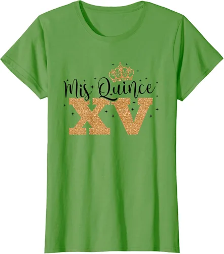 Vista 3 de Camiseta de quinceañera Mis Quince para cumpleaños número 15 Blanco