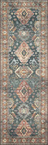 Vista 6 de Loloi II Colección Skye SKY-10 - Alfombra de pasillo, 2'-6" x 10'-0", Mar/Óxido
