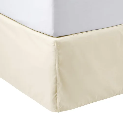 Vista 31 de Amazon Basics Falda de cama plisada ligera, individual, blanco brillante, sólido, (paquete de 8)