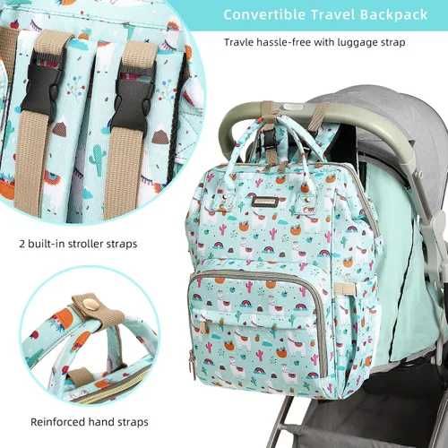 Vista 3 de GAIVP Mochila para pañales, bolsas de pañales para bebés, niñas y niños, bolsas de bebé para mamás papás, bolsa cambiadora de pañales con bolsillos