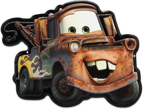 Vista 7 de Cartel de metal Disney Pixar Cars Tow Mater - Lindo cartel de Tow Mater - ¡Una forma más amigable de llevarte lejos!