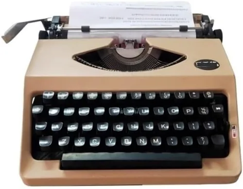 Vista 6 de Máquina de escribir manual clásica, máquina de escribir manual vintage con cinta de tinta, máquina de escritura mecánica retro, para oficina en casa