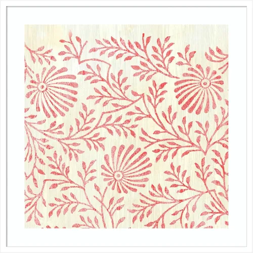 Vista 15 de Amanti Art Lienzo decorativo para pared enmarcado de 24 x 24 pulgadas, patrones desgastados en rojo VII por June Erica Vess, arte de pared
