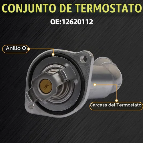 Vista 4 de Conjunto de carcasa de termostato compatible con Trailblazer Envoy 9-7 Rainier Ascender Bravada 2002-2009 4.2L