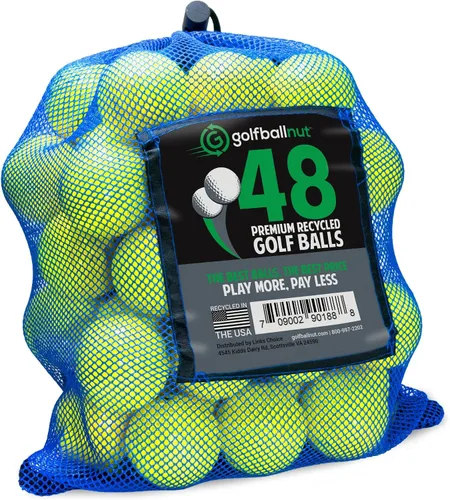 Vista 3 de Usado reciclado para Bridgestone blanco, amarillo o colores mixtos 4A calidad cerca de menta pelotas de golf (bolsa de malla amarilla de 48 bolas)