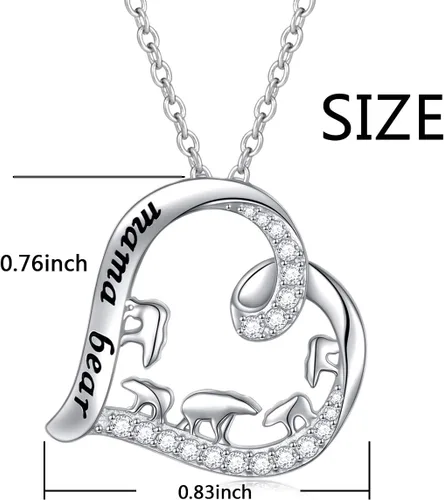Vista 24 de Collar de plata esterlina para mamá, regalo para el día de la madre, dije o brazalete para mamá