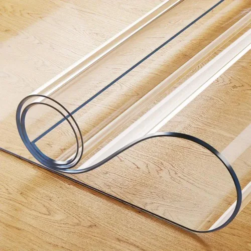Vista 4 de Funda de mesa de plástico de 0.059 in de grosor, protector de mesa transparente de PVC impermeable, protector de escritorio, protector de Cristal