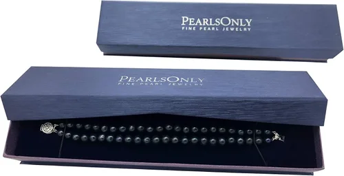 Vista 6 de Lavinia - Pulsera de perlas cultivadas en plata de ley 925 de 6 a 0.276in, color negro