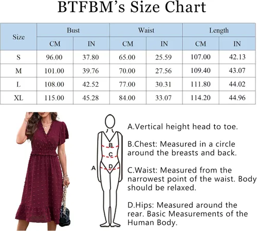 Vista 6 de BTFBM Elegante vestido de verano de manga corta con cuello en V y lunares suizos para mujer, vestido largo bohemio con volantes, vestido de cóctel