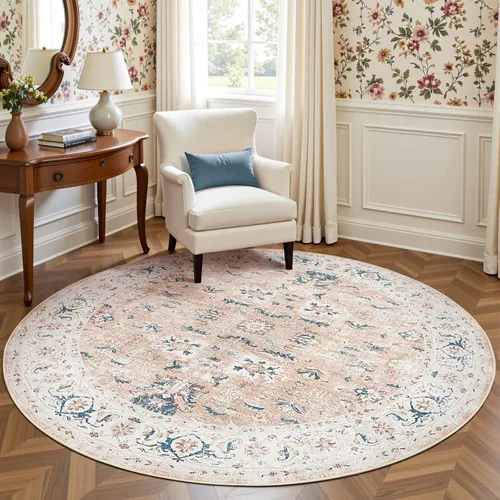 Vista 38 de jinchan Alfombra de entrada de 2 x 3 pulgadas, lavable, diseño floral vintage, tapete pequeño para interiores, bohemio, ligero, delgado