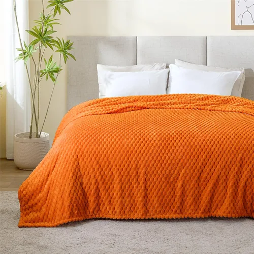 Vista 80 de BEDELITE Manta de forro polar para sofá y cama, manta decorativa de jacquard 3D de almendra, súper suave y acogedora, manta mullida cálida adecuada