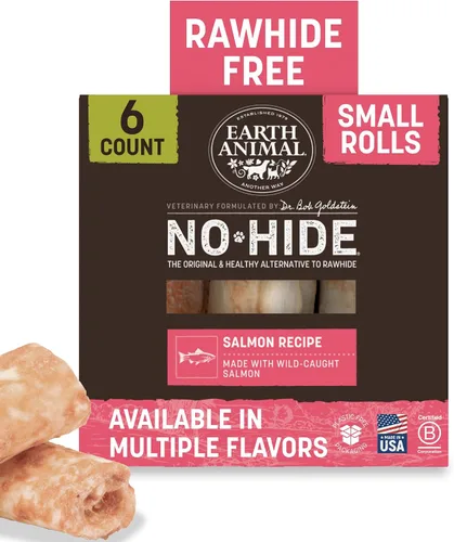 Vista 20 de Earth Animal No Hide - Masticables sin cuero para perros pequeños, sabor a tocino y queso de hamburguesa de la parrilla, libres de cuero crudo - 6