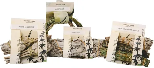 Vista 5 de Juniper Ridge Cedar Mugwort - Paquetes de incienso natural, aromaterapia y terapia de meditación relajante, orgánico sin fragancia sintética