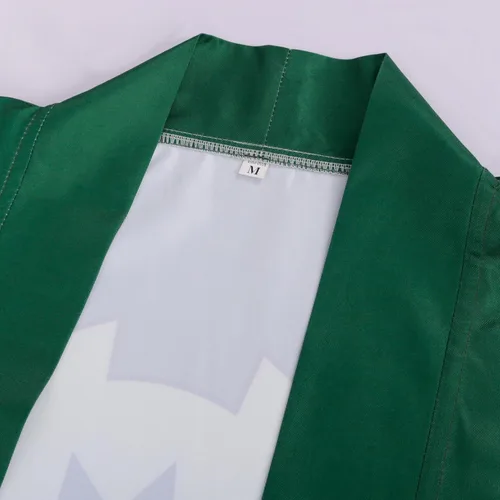Vista 6 de Roronoa Zoro - Disfraz de cosplay de anime Roronoas, kimono, bata de Halloween, conjunto completo con aretes