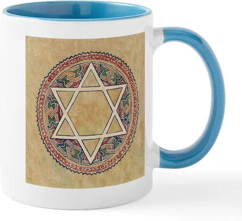 Vista 31 de CafePress STAR OF DAVID - Taza de café de cerámica (11.0 fl oz)