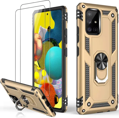 Vista 35 de LUMARKE Funda para Galaxy A51 4G con Protector de Pantalla, Pasa Prueba de Caída de 16 pies de Grado Militar, Cubierta Protectora para Teléfono