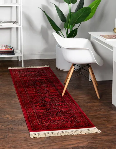 Vista 15 de Unique Loom Tekke Collection - Alfombra de área Sheibani (2' 2" x 3' 1", rectangular, rojo/negro)