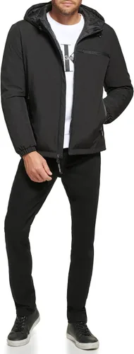 Vista 4 de Calvin Klein Chaqueta elástica clásica con capucha para hombre