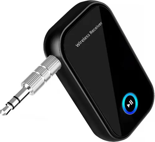 Vista 10 de Adaptador AUX Bluetooth para automóvil, receptor inalámbrico de 0.138 in, adaptador Bluetooth AUX para automóvil, llamadas manos libres para Gris
