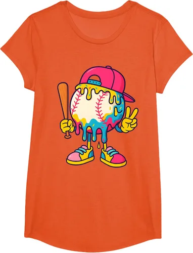 Vista 32 de Camiseta de béisbol Ice Cream Drip Youth Back To School Baseball Stuff