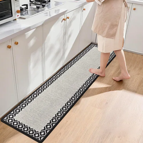 Vista 11 de Tapetes antifatiga para suelo de cocina, tapetes acolchados antifatiga de cocina de 17.3 x 27.5 pulgadas, impermeables, antideslizantes, de pie