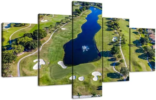 Vista 13 de chenchenArt Payne's Valley Golf Course 19th Hole - Arte de pared para sala de estar, dormitorio, baño, decoración del hogar, campo de golf