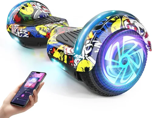 Vista 15 de SISIGAD Patinetes para niños de 7 a 12 años, con altavoz Bluetooth integrado y ruedas de luces coloridas de 6.5 pulgadas, scooter de equilibrio