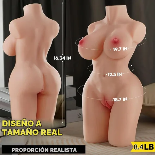 Vista 6 de Juguetes Xeso para Honbre Muñecas para Adultos para Cojer Cuerpo Completo