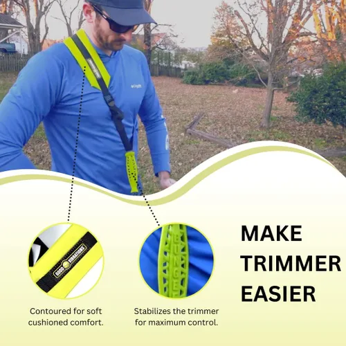 Vista 5 de Good Vibrations Zero Gravity String Trimmer Strap w/Bungee Pro-X System Includes Bungee Pro-X System Reduces Strain While Working Contoured