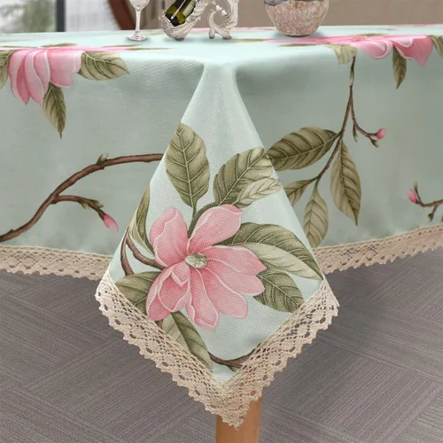 Vista 10 de Mantel cuadrado con estampado floral de 38 x 38 pulgadas, resistente a las manchas e impermeable, para cocina, comedor, interior y exterior