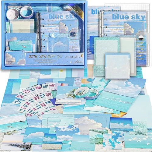 Vista 14 de Kit de Suministros para Scrapbooking, Kit de Scrapbook Estético Botánico Vintage para Bullet Journal Junk Journal A6 Cuaderno de Cuadrícula