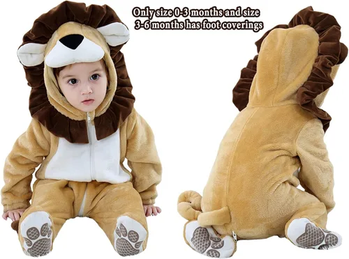 Vista 4 de TONWHAR Baby Boy's Girl's Animal Bodysuit Infant And Toddler's Romper Jumpsuit Halloween Costume Partywear