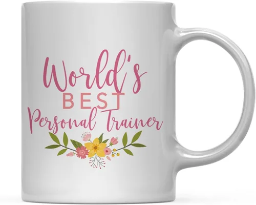 Vista 69 de Andaz Press Taza de café de 11 oz, regalo de broma de la mejor abbuela del mundo, diseño floral, paquete de 1