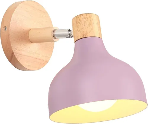 Vista 18 de Scandinavian Retro Dimmable E27 Wall Lamp for Bedroom Living Room Hallway Kitchen Indoor Lighting(Amarillo,1 Pieza)