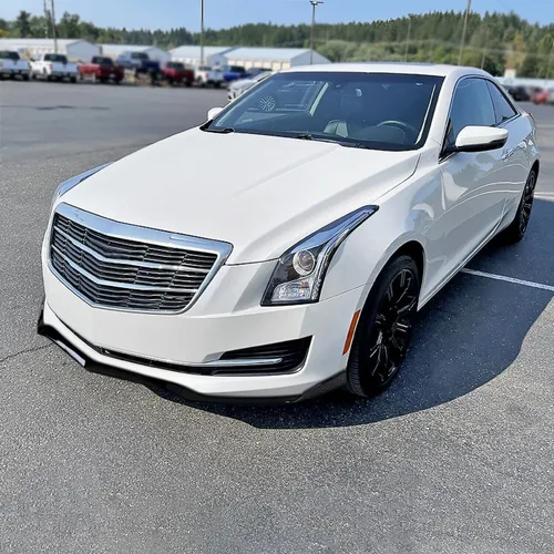 Vista 4 de MUTUSAISI Separador de Parachoques Delantero Compatible con Cadillac ATS 2015-2019 Accesorios Negro Brillante Front Bumper Lip Wing, 3PC Front