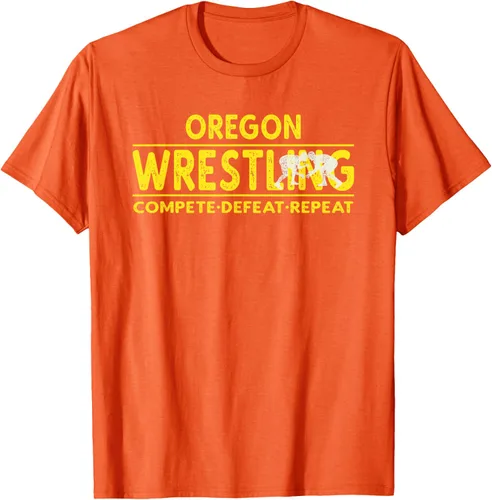 Vista 75 de Oregon Wrestling - Camiseta para competir, derrota, repetir