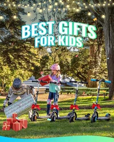 Vista 6 de Gyroor H40 Kids Electric Scooter 180W 10MPH LED Lights Ages 6 12