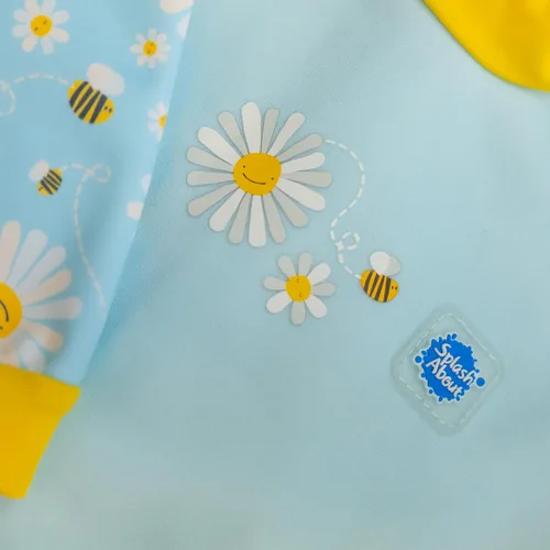 Vista 3 de Traje de baño térmico de una pieza cálido en uno para bebés Splash About Abeja margarita