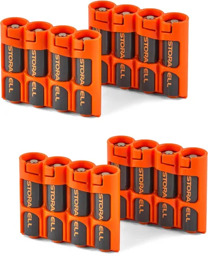 Vista 9 de Soporte para 12 baterías Storacell, AA Powerpax, color amarillo.