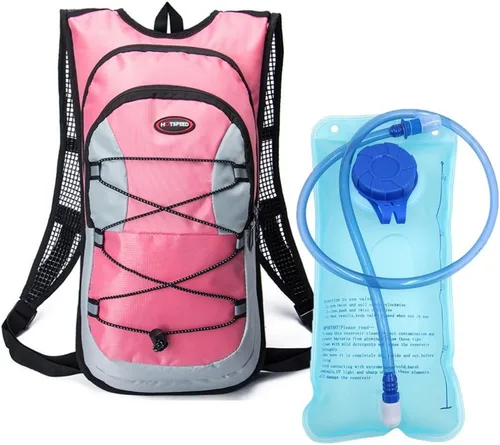 Vista 10 de Monvecle - Mochila de agua con vejiga para andar en bicicleta /Senderismo, escalar + 2L Bolsa de hidratación