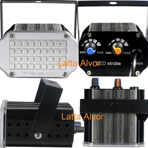 Vista 5 de Luces estroboscópicas para DJ Disco KTV, luces estroboscópicas, luz de escenario, 36 luces LED, iluminación estroboscópica con sonido activado