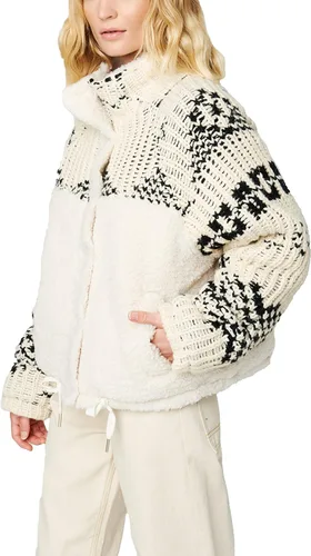 Vista 2 de BLANKNYC Ropa de lujo para mujer, chaqueta de suéter Sherpa con abrigo cómodo y elegante