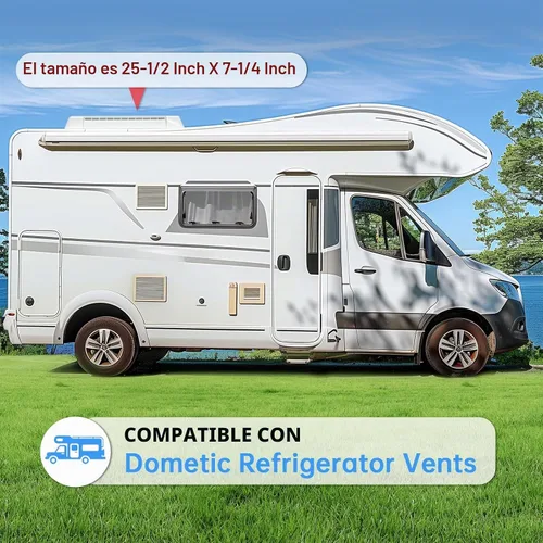 Vista 5 de HECASA Cubierta de Ventilación para Refrigerador de RV Compatible con Ventilaciones Dometic Tapa de Repuesto Directo Modelo Universal 65528