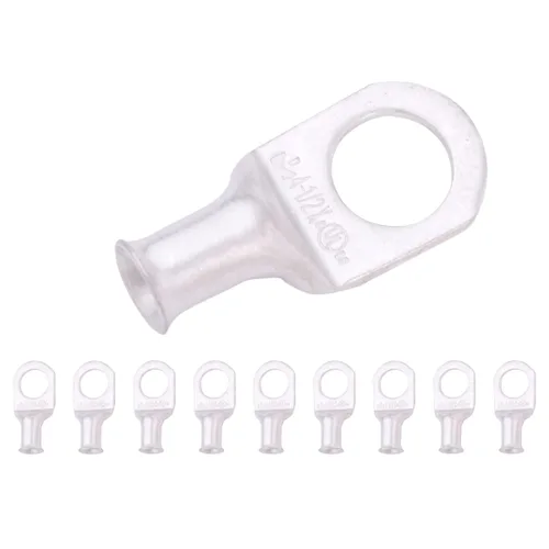 Vista 80 de SELTERM 5 piezas terminales de cable de cobre estañado 1/0 AWG perno de 1/2", extremos de cable de batería, terminales de anillo, conectores