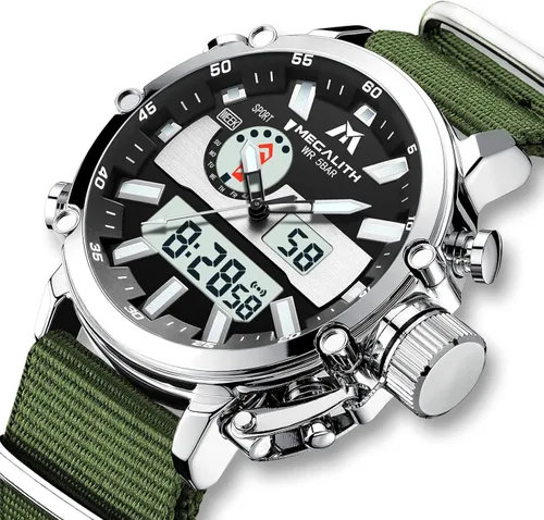 Vista 2 de MEGALITH Relojes digitales militares para hombre reloj deportivo al aire libre táctico de 1772in cara grande 5 ATM resistente al agua con alarma