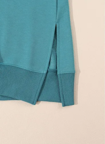 Vista 166 de SHEWIN Sudadera casual de manga larga con cuello redondo para mujer, ligera, holgada