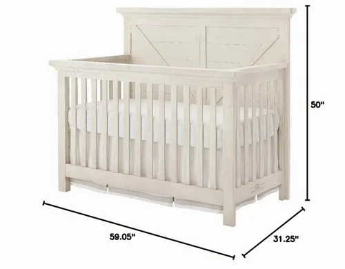 Vista 5 de Westwood Design Westfield - Cuna convertible 4 en 1, color blanco cepillado