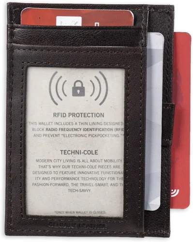 Vista 2 de Kenneth Cole REACTION - Cartera RFID para hombre, capacidad extra, marrón, talla única, Marrón
