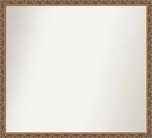 Vista 193 de Amanti Art Espejo de baño de bronce para sobre fregadero, 29 x 19 pulgadas, espejo rectangular de bronce antiguo, marco de madera tradicional