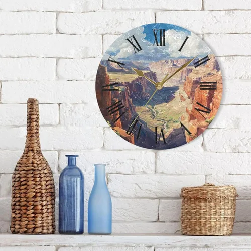 Vista 3 de the Grand Canyon 10 Inch Round wall clock small Non-Ticking Art for Kitchen Bathroom relojes de pared para cocina